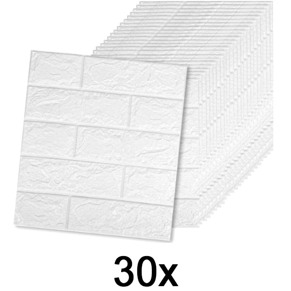 6x Samolepilne opečne tapete s 3D vzorcem (5 kosov)| BRICKSBY