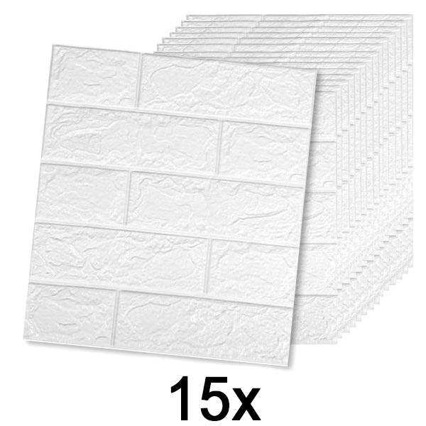 3x Samolepilne opečne tapete s 3D vzorcem (5 kosov)| BRICKSBY