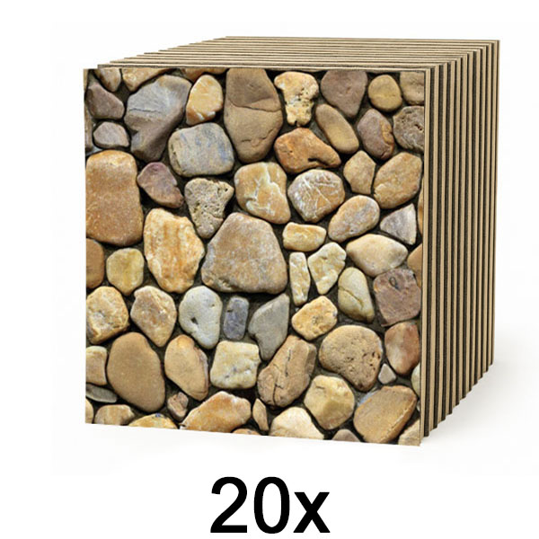 2x 3D stenske ploščice z učinkom kamna – odlepi in prilepi | STONEBLOCKS