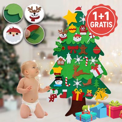 Božično drevo iz filca z okraski | FELTPINETREE